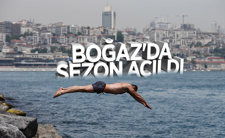 İstanbullu Boğaz'da serinledi