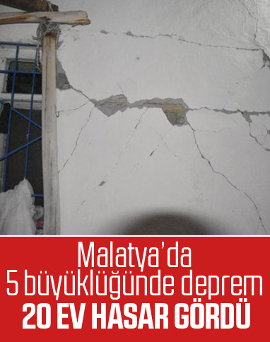 Malatya'da 5 büyüklüğünde deprem