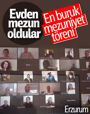 Atatürk Üniversitesi'nde online mezuniyet töreni