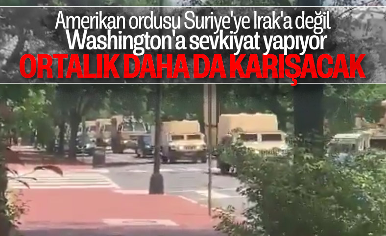 Çok sayıda zırhlı araç ve Ulusal Muhafız Washington'da