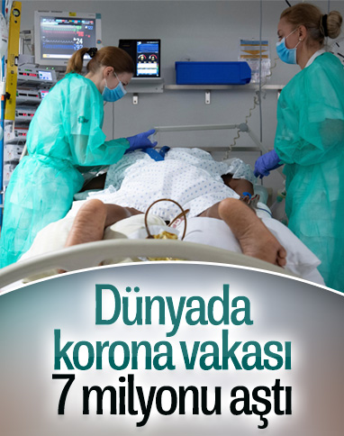 Dünyada koronavirüs vaka sayısı 7 milyonu geçti