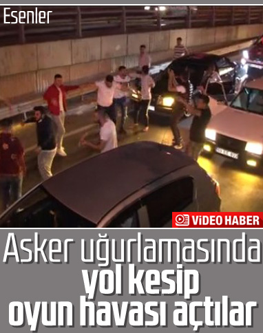 İstanbul'da asker uğurlamasında yine yol kapatıldı