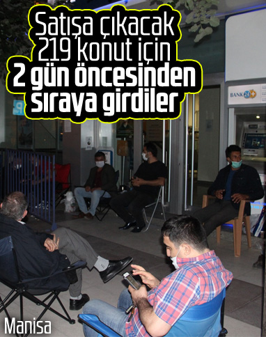Manisa'da ev alabilmek için 2 gün önceden sıraya girdiler