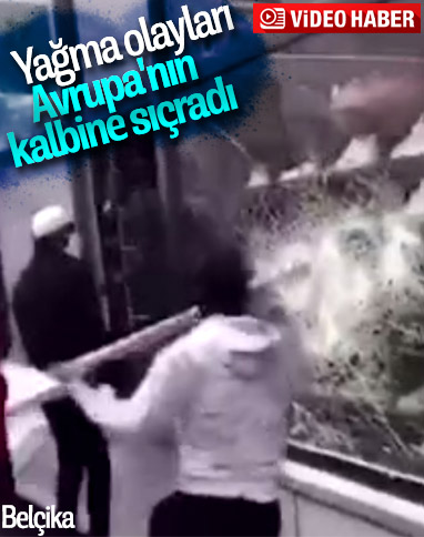 Belçika'da mağazalar yağmalandı