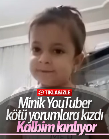 Kötü yorumlara kızan minik YouTuber