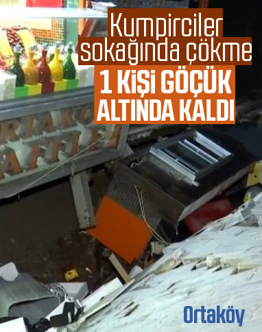 Beşiktaş'ta yol çöktü: 1 yaralı
