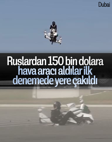 Dubai polisinin kullandığı hava aracı yere çakıldı