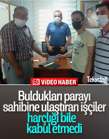 Tekirdağ'da işçi gençlerden örnek davranış