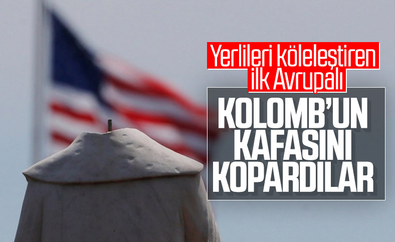 ABD'de Kristof Kolomb'un heykelinin kafasını kestiler