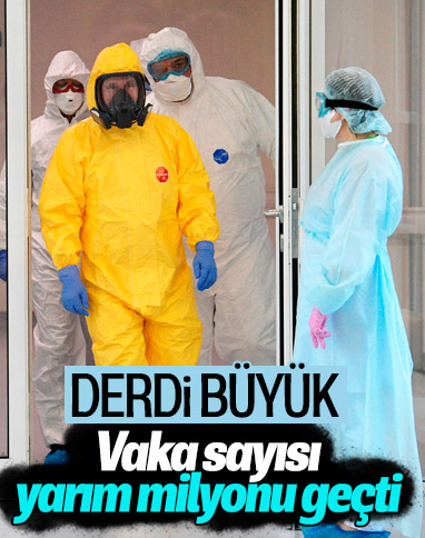 Rusya'da korona vaka sayısı yarım milyonu aştı