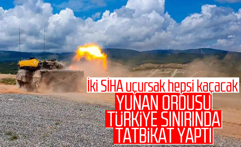 Yunanistan Türkiye sınırında askeri tatbikat yaptı