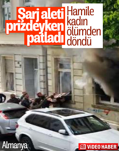 Almanya'da prize takılı şarj aleti yangına neden oldu