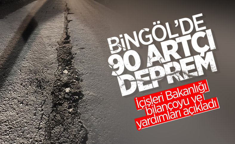 İçişleri Bakanlığı: Bingöl'de 90 artçı deprem yaşandı