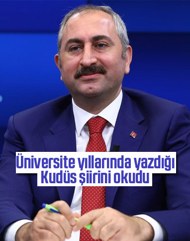 Adalet Bakanı Abdulhamit Gül'den Kudüs şiiri