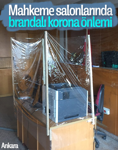 Ankara Adliyesi'nde brandalı salgın önlemi