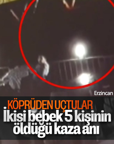 Erzincan'da 5 kişinin öldüğü kaza anı kamerada