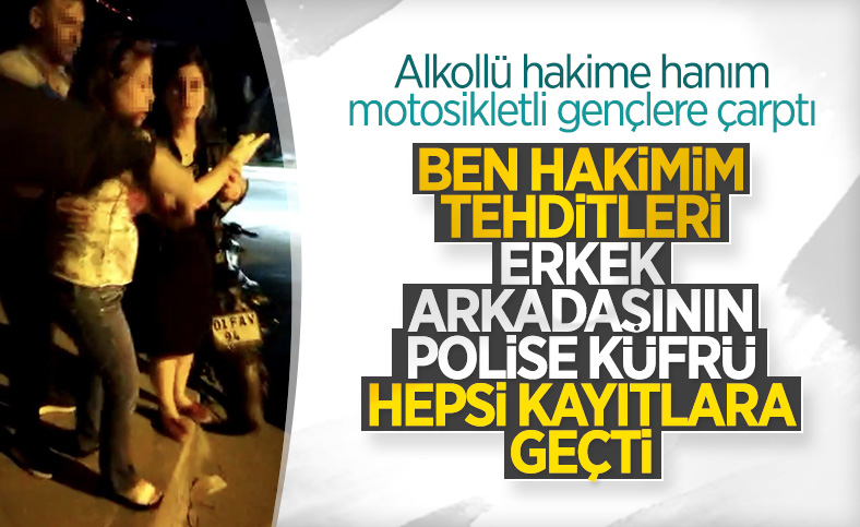 İstanbul'da kazaya karışan kadın hakim, gençlere saldırdı