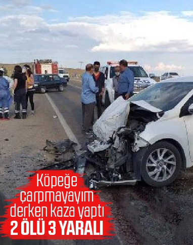 Kırşehir'de köpekten kaçan sürücü kaza yaptı: 2 ölü