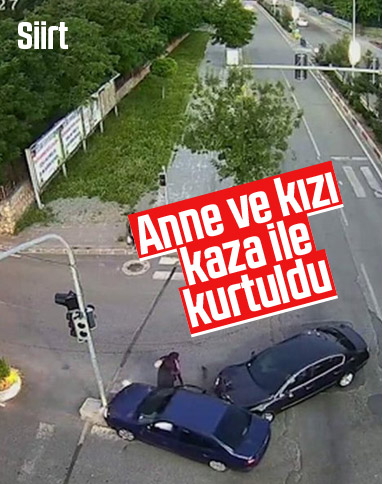 Siirt'te anne ve kızını ölümden, trafik kazası kurtardı