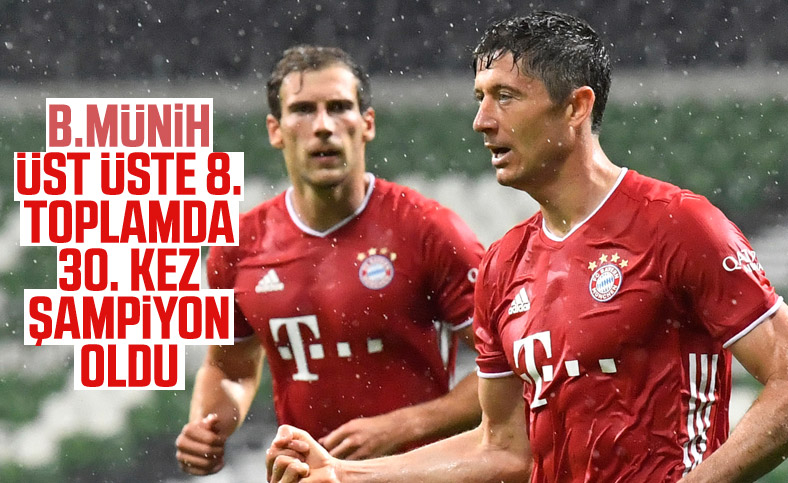 Bayern Münih, üst üste 8'inci kez şampiyon
