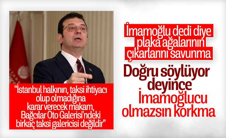 İmamoğlu'nun taksi açıklamasının ardından tepkiler büyüdü