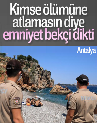 Antalya'da ölüm atlayışına bekçili önlem