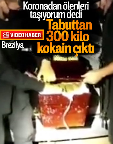 Brezilya’da tabuttan 300 kilo kokain çıktı