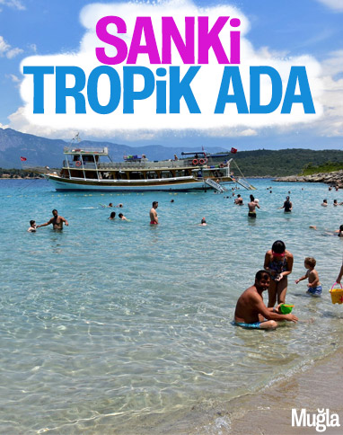 İncekum, tropik adayı andırıyor