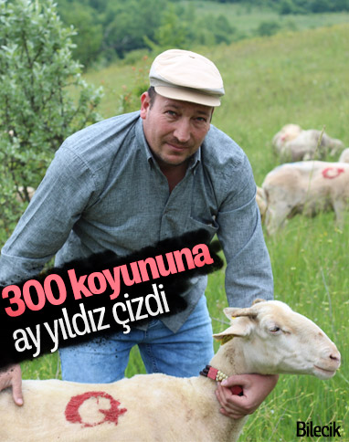 Bilecik'te 300 hayvanına tek tek ay yıldız çizdi