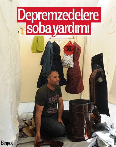 Bingöl depremzedelerine soba dağıtıldı