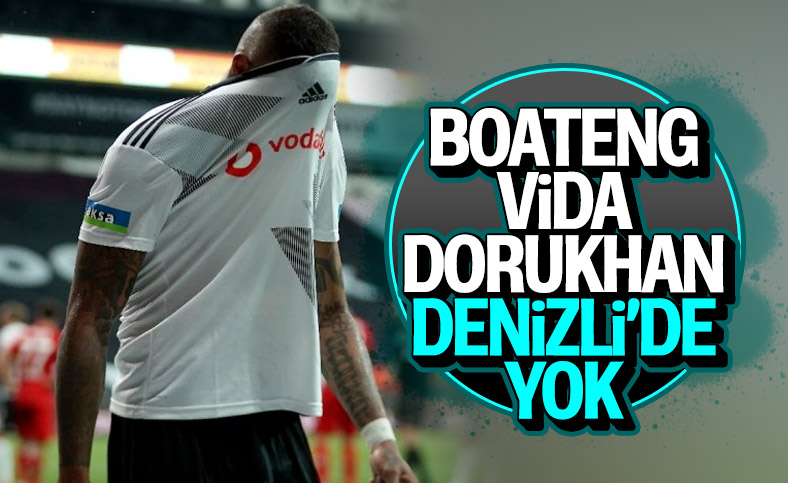 Beşiktaş'ta, Boateng sakatlık nedeniyle kadroda yok