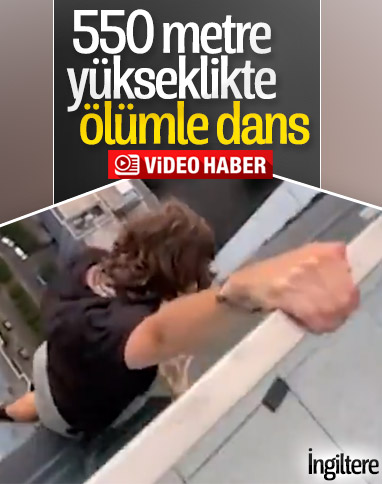 İngiltere'de, 550 metre yükseklikte tehlikeli oyun