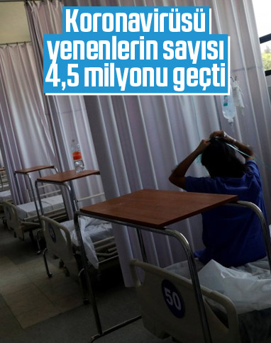 İyileşen koronavirüs hasta sayısı 4,5 milyonu geçti