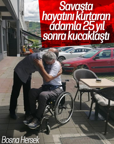 Bosna'daki savaşta hayatını kurtaran adamla buluştu
