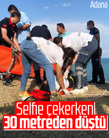 Selfie çekerken 30 metreden yuvarlanıp yaralandı
