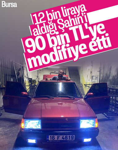 Bursa’da 12 bin liralık otomobili 90 bin liraya yeniledi