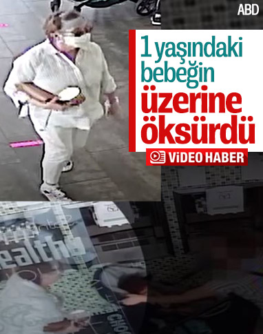 ABD'de bebeğin üzerine öksüren kadın