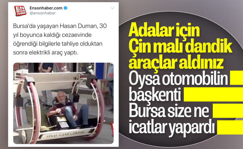 Bursa'da elektrikli araç yaptı, sipariş yağıyor