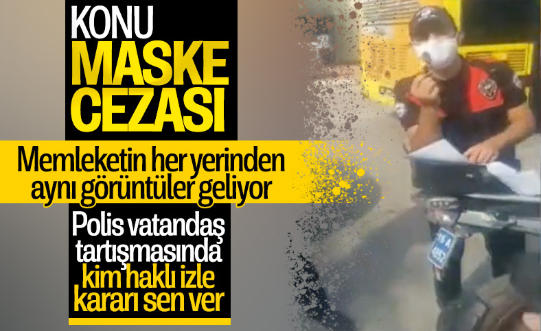 Bursa'da polis ile vatandaş arasında maske tartışması