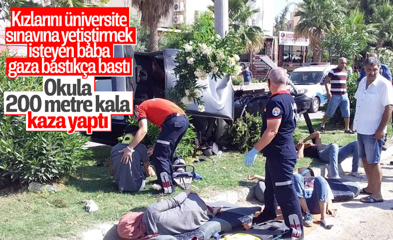 Adana'da sınava yetişmeye çalışırken kaza geçirdiler