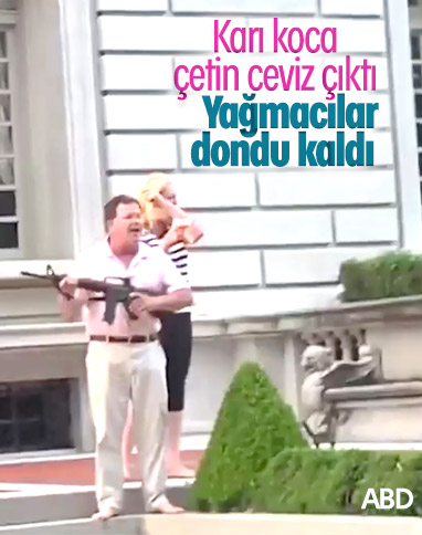 ABD'li çift, yağmacıları silahla karşıladı
