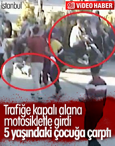 Esenyurt'ta annesi ile yürüyen çocuğa motosiklet çarptı
