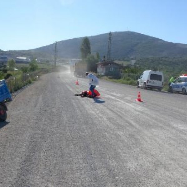 Çorum'da motosiklet kullanırken kalp krizi geçirip, öldü