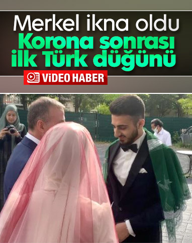 Almanya'da koronavirüs önlemli Türk düğünü