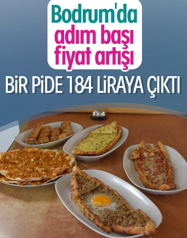 Bodrum’da farklı mekanların pide fiyatları