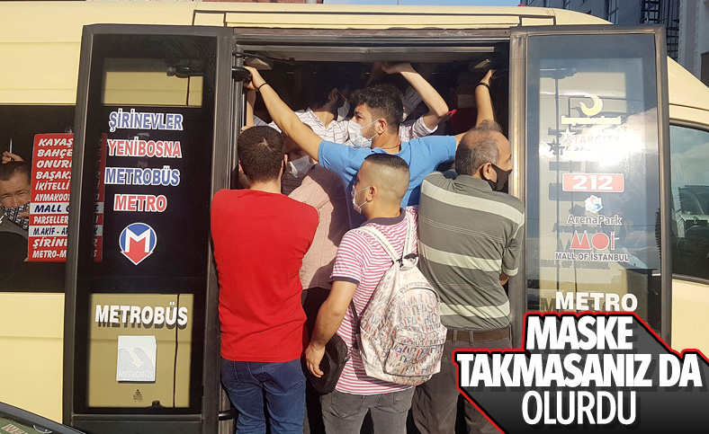 Minibüslerde korona tedbirlerine uyulmuyor