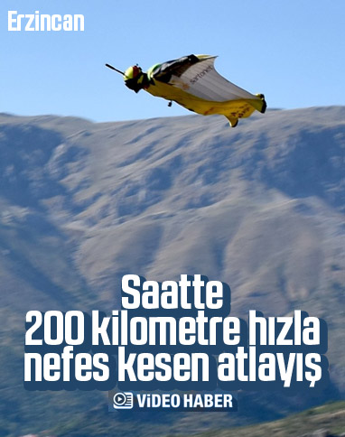 Erzincan'da saatte 200 kilometre hızla yarasa atlayışı