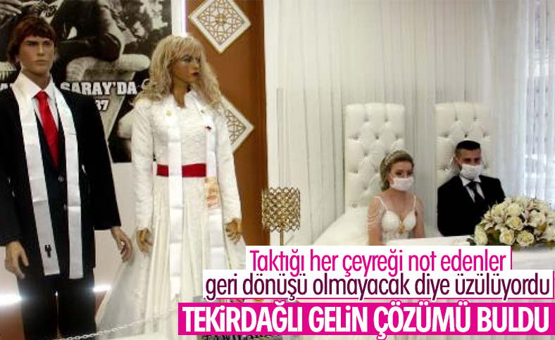 Tekirdağlılardan takı merasimi için korona önlemi