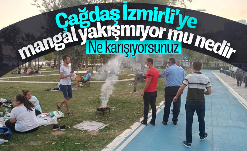 İzmir'in sahillerinde mangallar toplandı