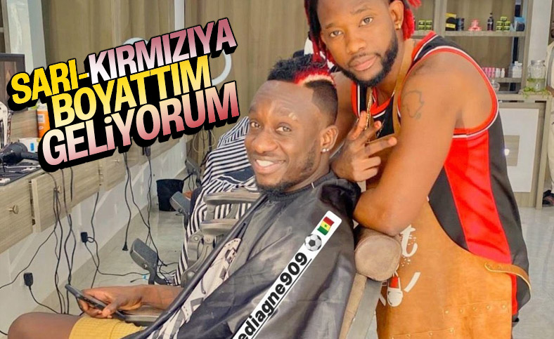 Diagne, saçını sarı kırmızıya boyattı